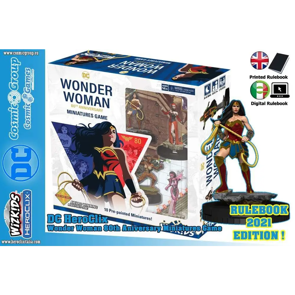Wonder Woman 80-årsjubileum Startspel med röd-guld rustning och lasso