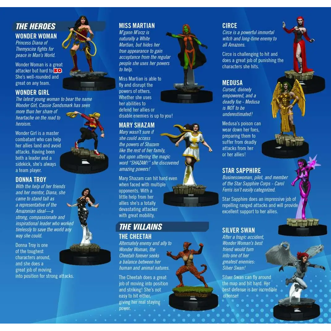 Wonder Woman HeroClix actionfigur i dynamisk pose med gyllene lasso