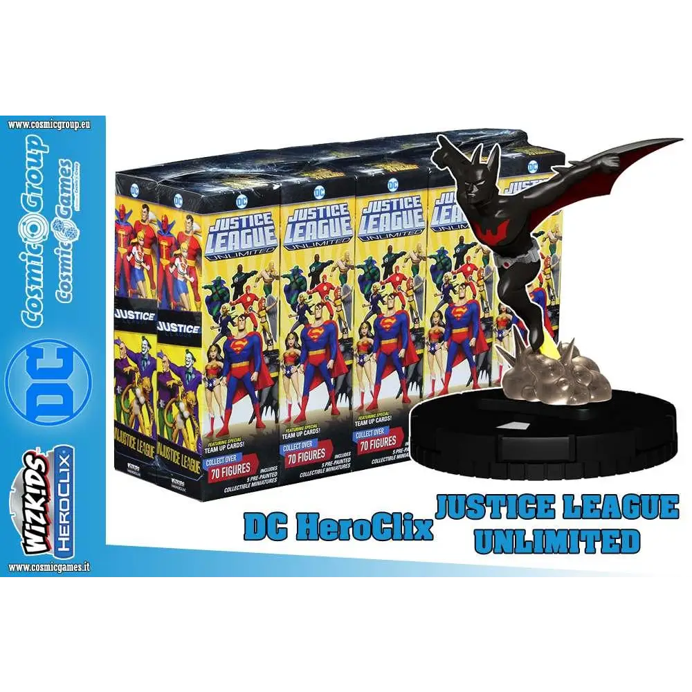 Svart och röd Batgirl-actionfigur med glansig finish på svart cirkulär bas från DC HeroClix Justice League Unlimited Booster Brick
