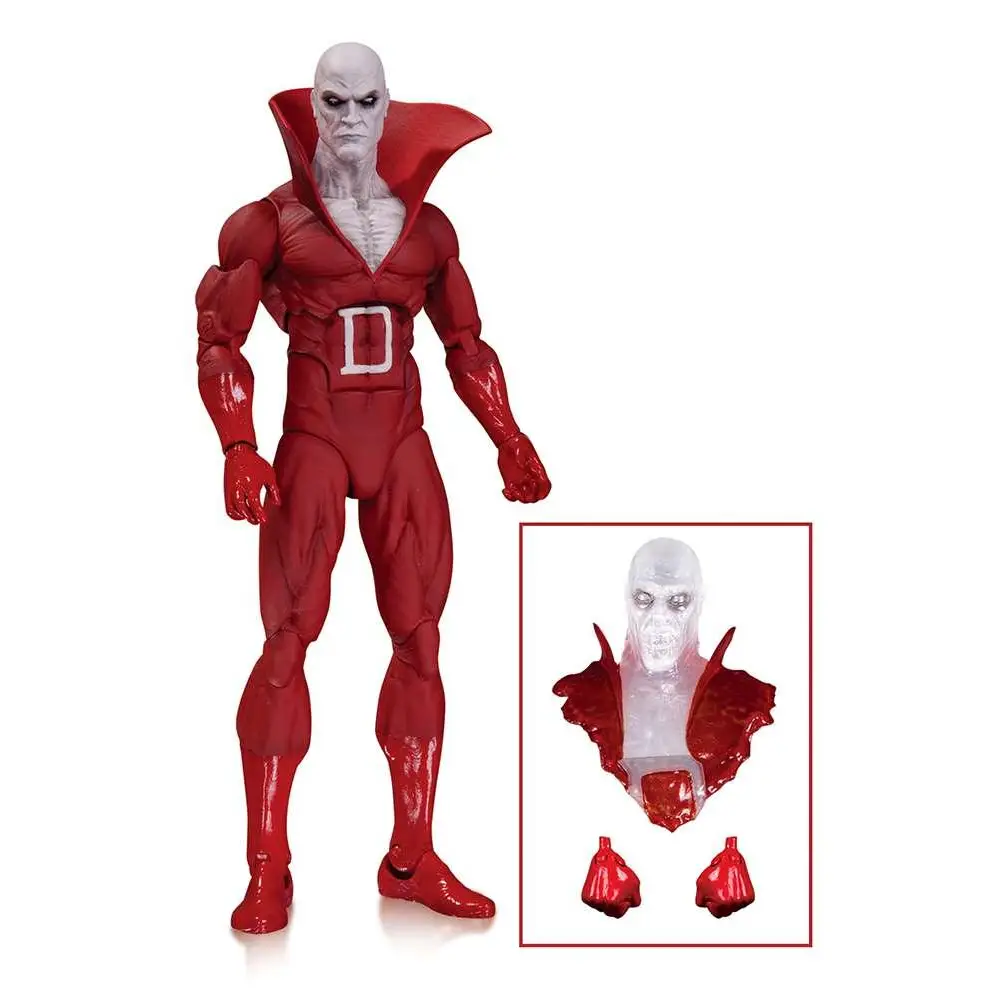 Röd, glansig plastactionfigur av Deadman från DC Icons Brightest Day