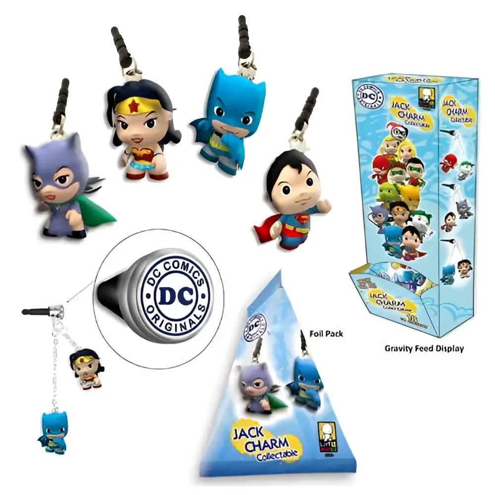 Blå Batman-figur charm med svarta och grå accenter från DC Comics