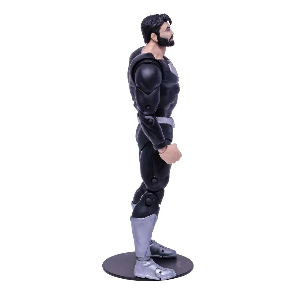 Svart och silverrustad Solar Superman-actionfigur från DC Multiverse