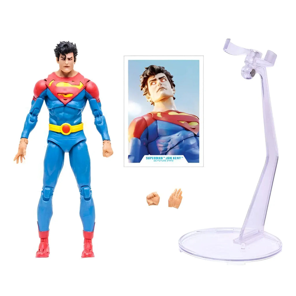 DC Multiverse Superman John Kent actionfigur i blått och rött med S-emblem