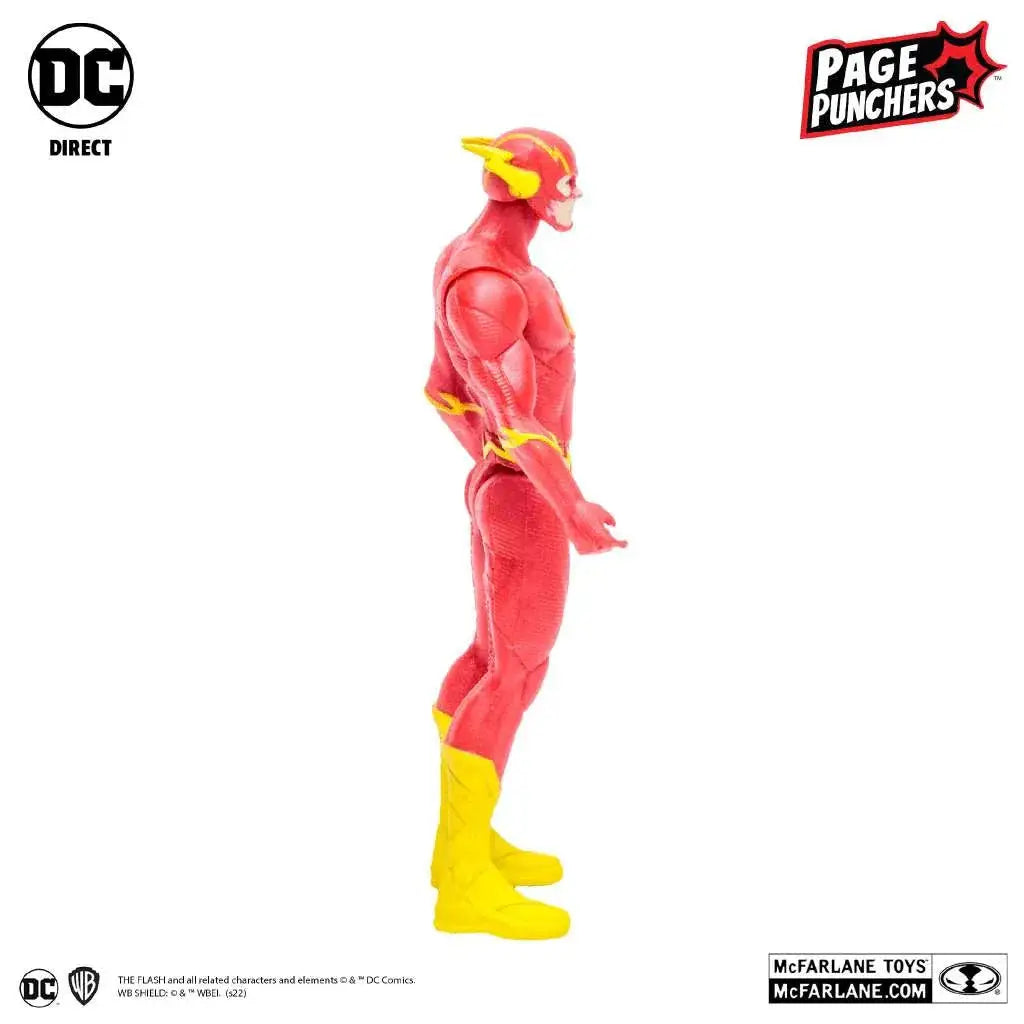 Röd och gul DC Comics The Flash actionfigur i dynamisk pose med blixtdetaljer