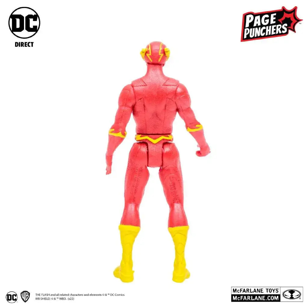 Röd och gul Flash-actionfigur från DC Page Punchers av McFarlane Toys