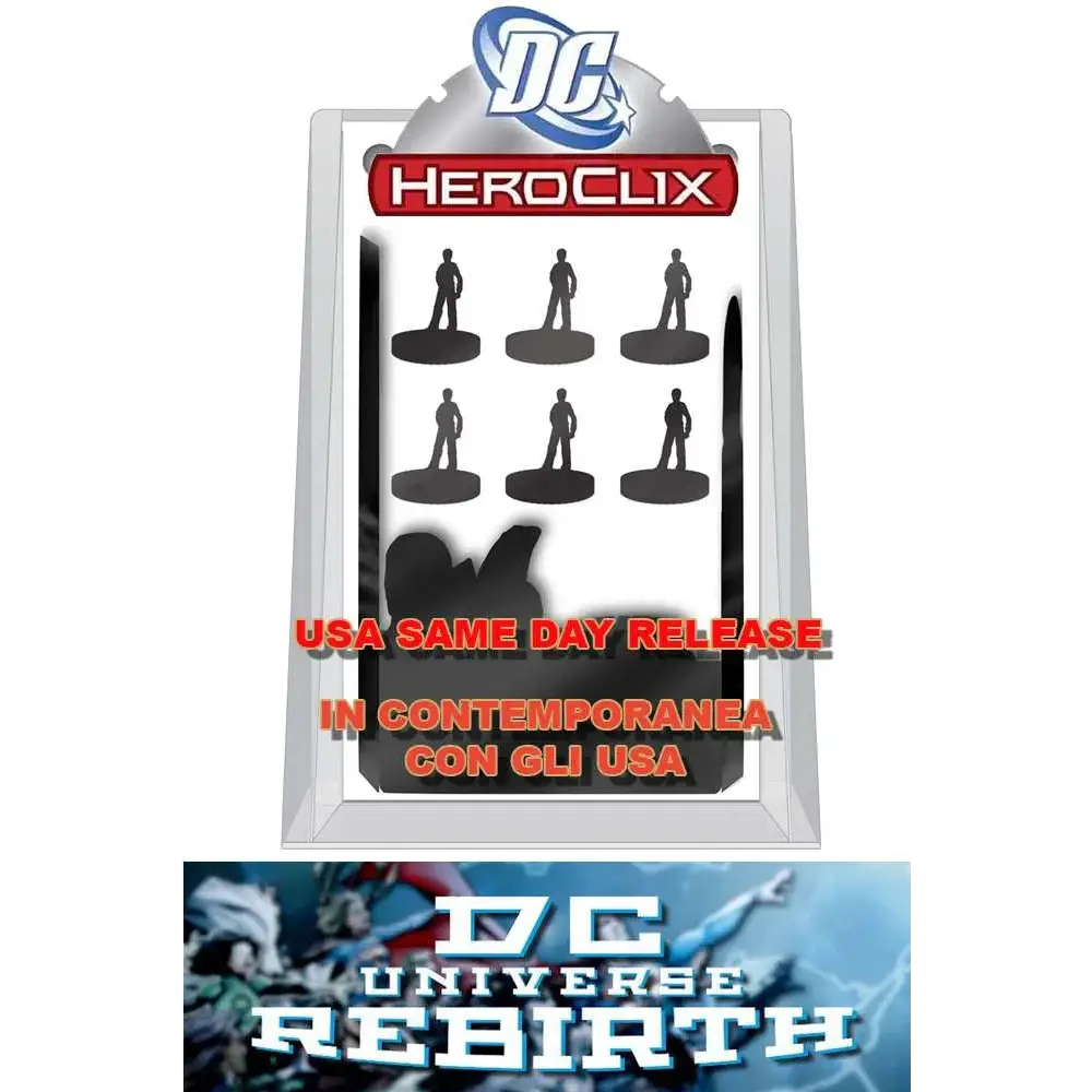 DC Rebirth Fast Forces Justice League-set med svarta silhuettminiatyrer