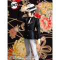 Svartvit fedora med svart band från Demon Slayer Muzan Kibutsuji-figur