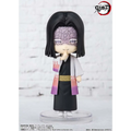 Chibi Demon Slayer Kagaya Ubuyashiki-figur med lila mönster och rosa-lila scarf