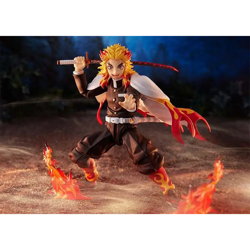 Demon Slayer Kyojuro Rengoku figma-figur med Tanjiro Kamado-detaljer