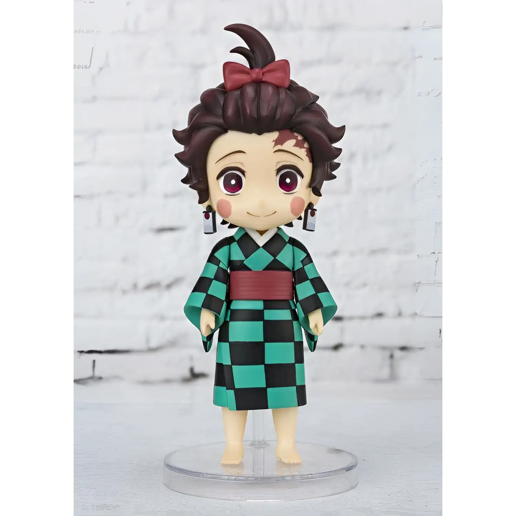 Chibi Tanjiro Kamado-figur från Demon Slayer med Zenitsu och Inosuke