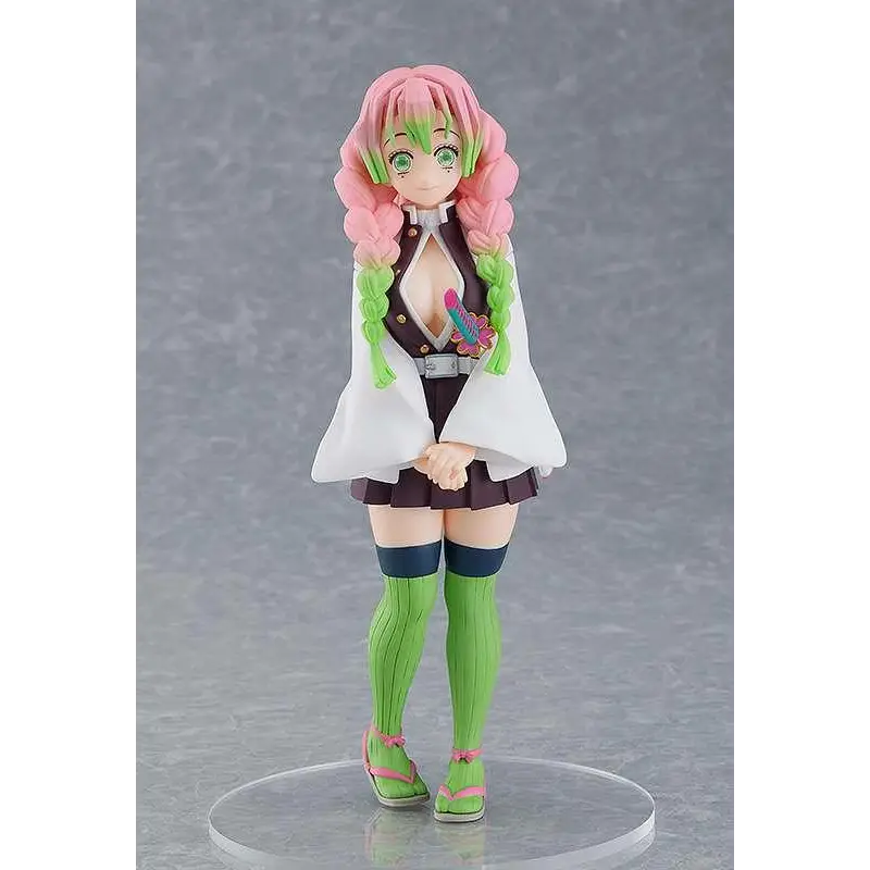 Mitsuri Kanroji Demon Slayer POP UP PARADE figur med rosa och gröna flätor