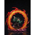 Demon Slayer Tanjiro Kamado 1/8 staty med flamring i orange och rött