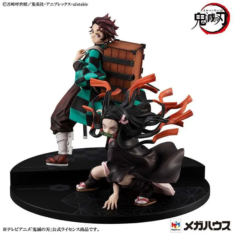 Demon Slayer Tanjiro och Nezuko PVC-statyettset