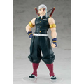 Demon Slayer Tengen Uzui POP UP PARADE figur med svart och guld, silverhår, röda ögonmärken och två svärd