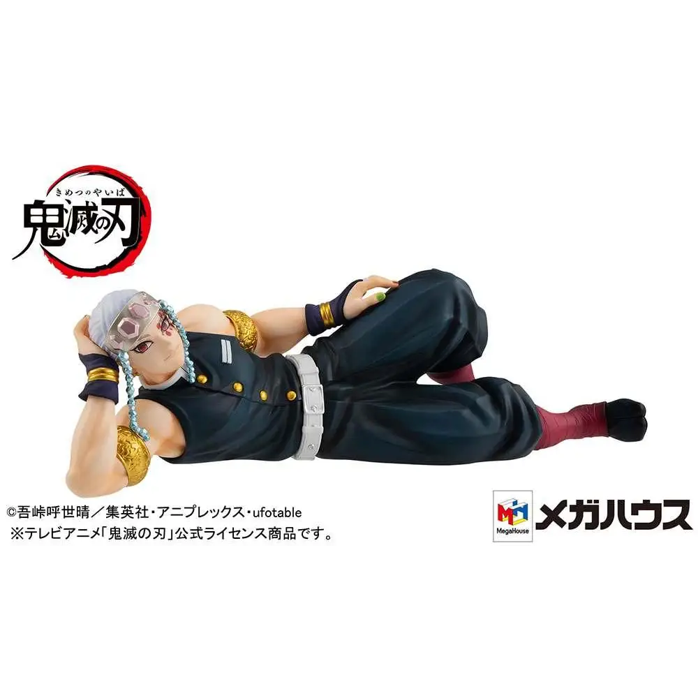 Demon Slayer Uzui Tengen figur i palmstorlek med silverhår och glasögon
