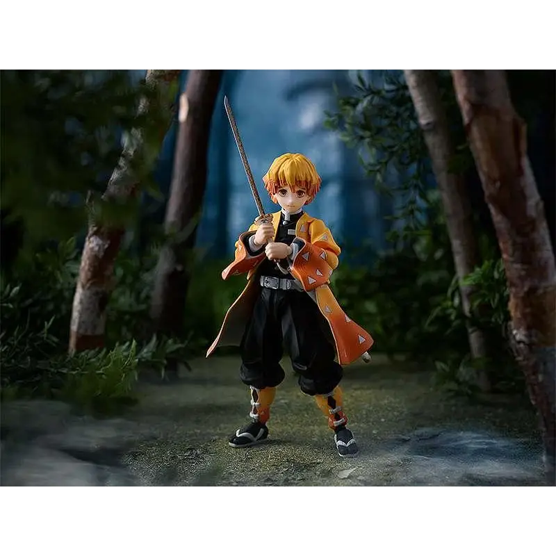 Demon Slayer Zenitsu Agatsuma DX Figma-figur med svärd och detaljerad kappa