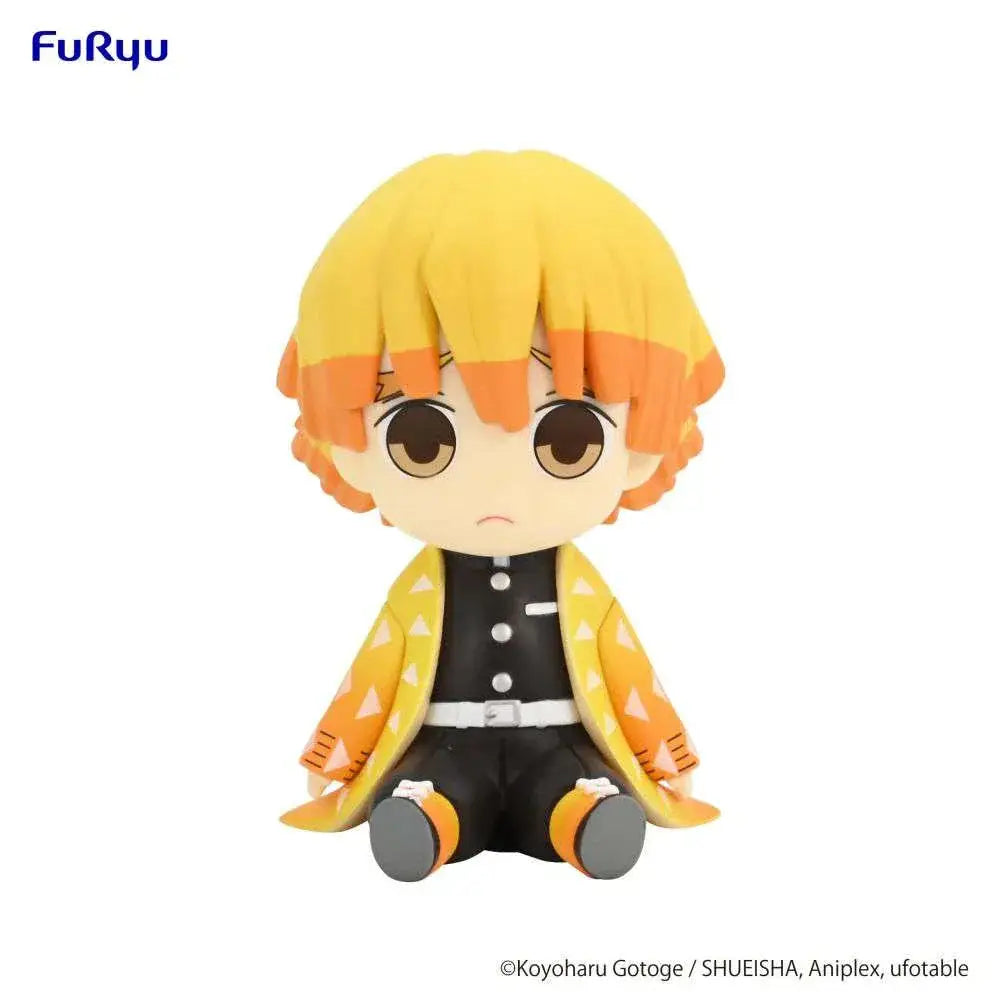 Chibi-figur av Tanjiro Kamado från Demon Slayer i Zenitsu Potetto, med gul-orange hår och svart uniform