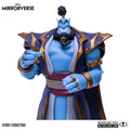 Blå genie-actionfigur från Disneys Aladdin i Disney Mirrorverse, med lila och guld-robe