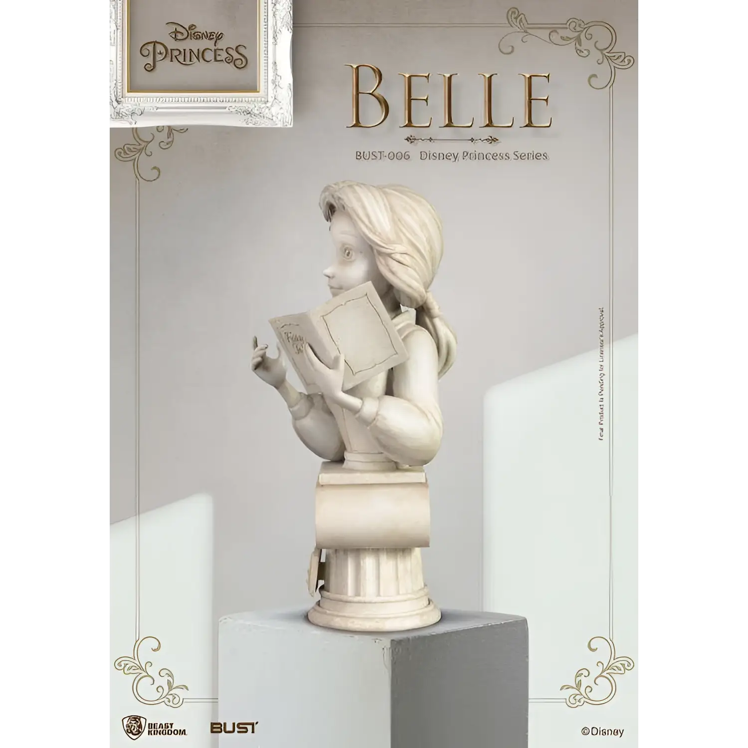 Beige Disney-prinsessan Belle-byst med detaljerad design