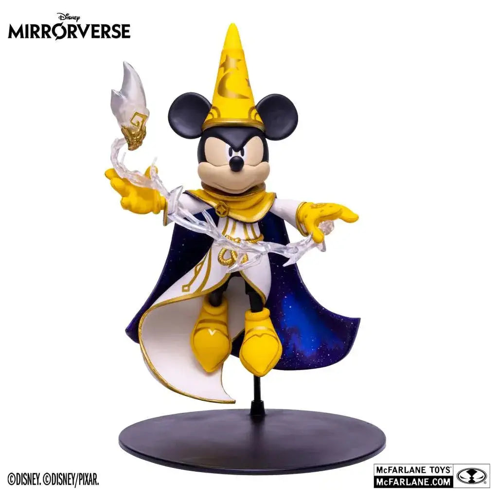 Gul och marinblå trollkarls-Mickey Mouse-figur från Disney Mirrorverse, 12 tum