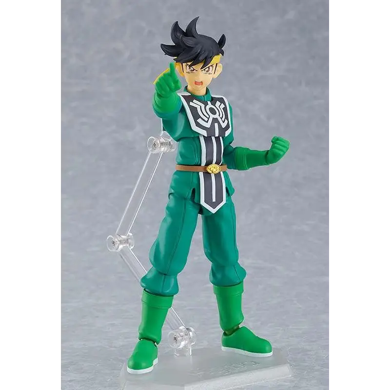 Grön och svart Popp Figma-figur från Dragon Quest med spikig hår