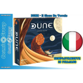 Dune strategiskt brädspel: ökenlandskap med sandmask och två månar