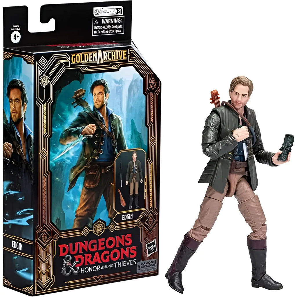 Dungeons & Dragons Edgin actionfigur i guldarkivserien med grön jacka