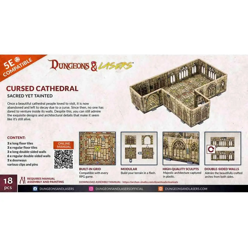 Förbannad Katedral från Dungeons & Lasers: modular gotisk terräng