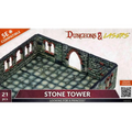 Dungeons & Lasers sten torn med grå väggar, röda tegel och valv
