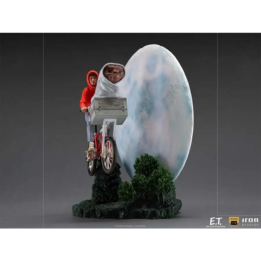 E.T. och Elliot 1/10 Art Deluxe Statue, detaljerad skulptur