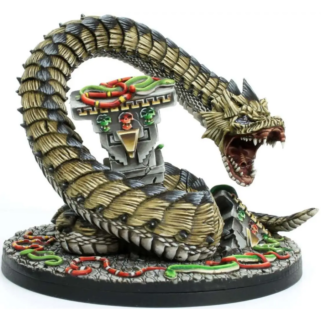 Serpentin drake miniatyrmålning i Epic Encounter: Temple of the Snake God