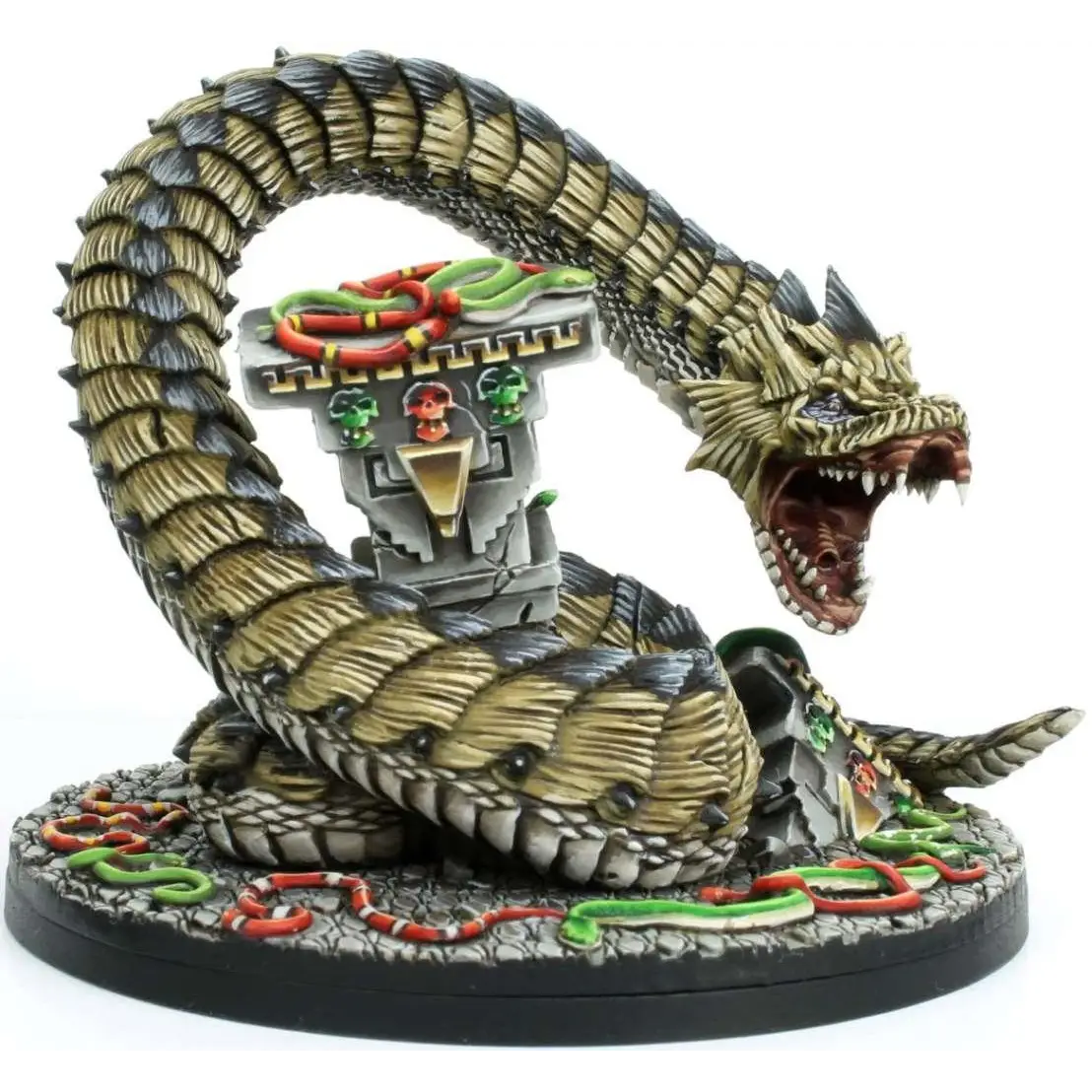Serpentin drake miniatyrmålning i Epic Encounter: Temple of the Snake God