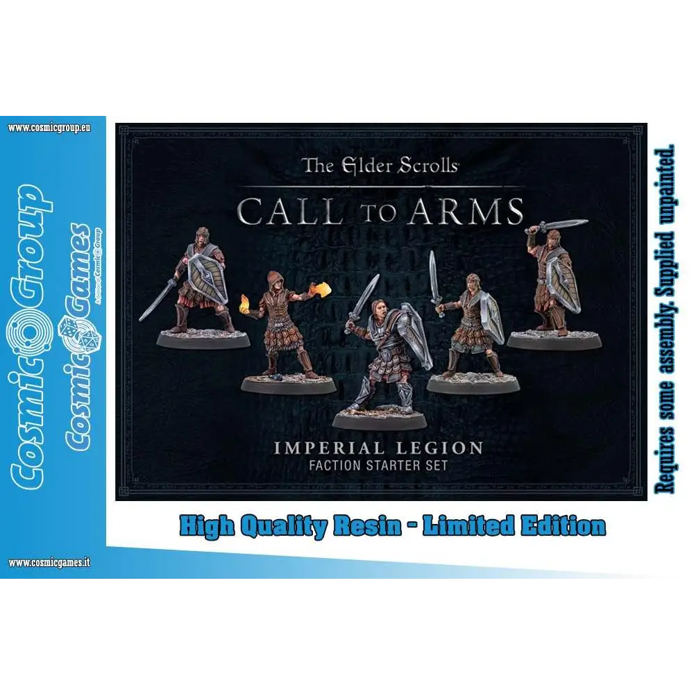 Högkvalitativ resinset med Elder Scrolls Imperial Legion-miniature i detaljerad rustning och vapen