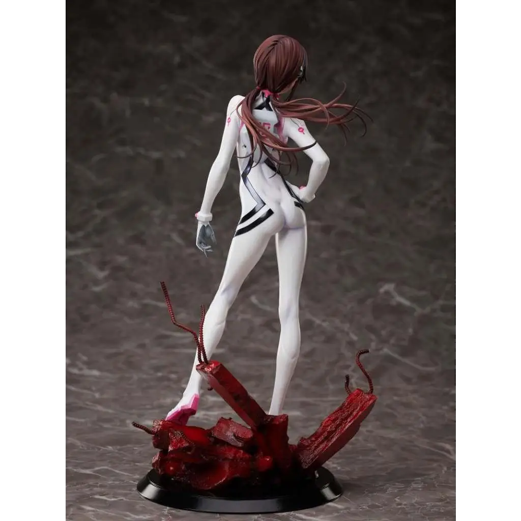 Evangelion 3.0+1.0 Mari Last Mission vit figur med svart-vit design, rosa accenter på röd bas