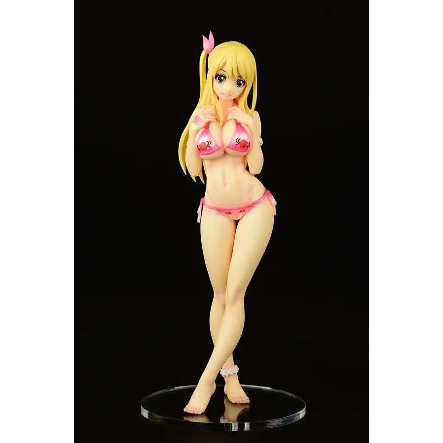 Lucy Heartfilia i rosa bikini med röda krabbor, MaxCute-figur