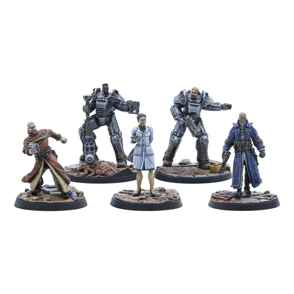 Fem Fallout Wasteland Brotherhood of Steel Citadel Command-figurer i miniatyr