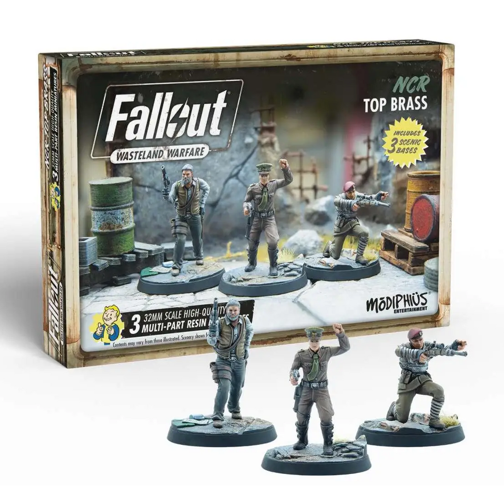 Fallout: Wasteland Warfare NCR Top Brass 32 mm miniatyrer