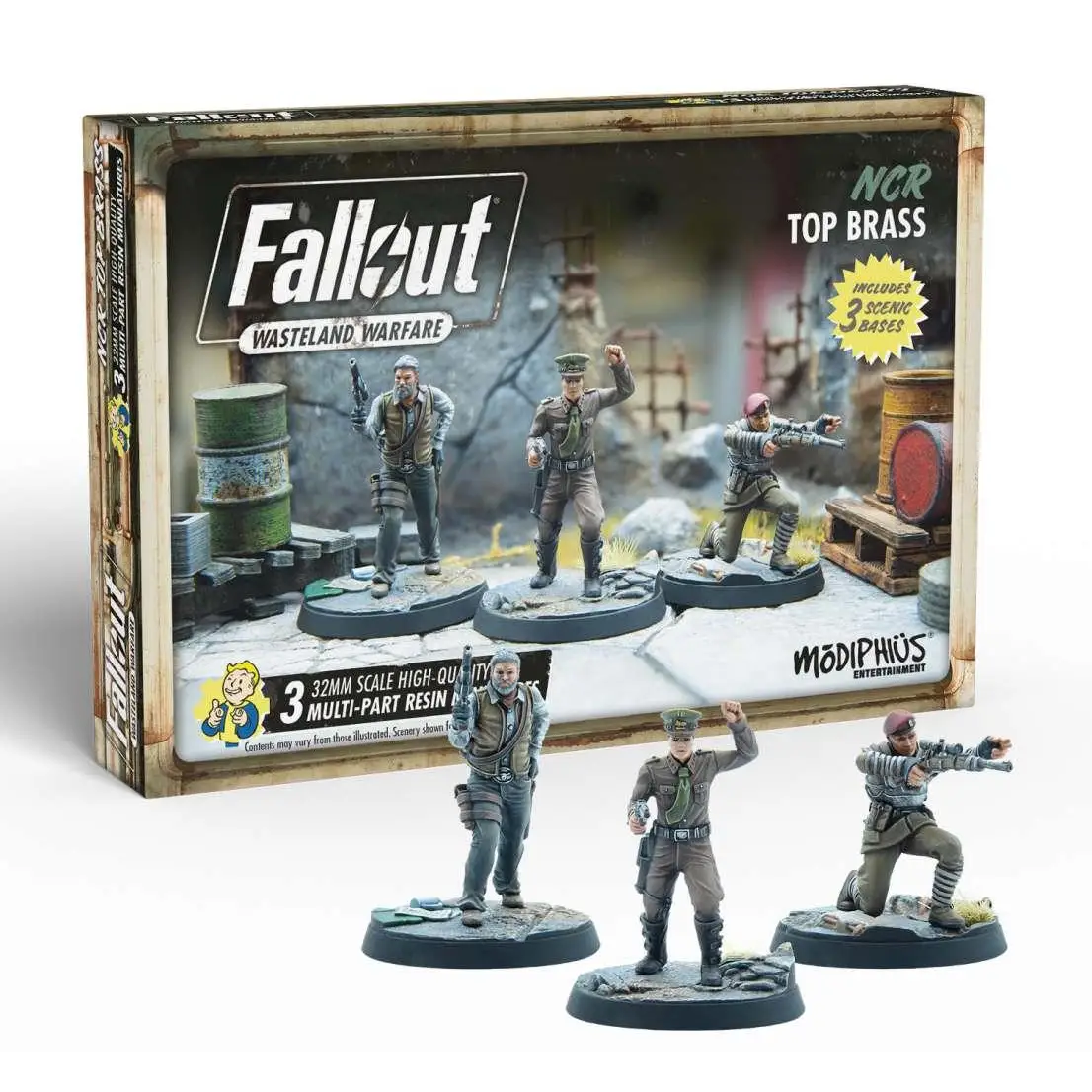 Fallout: Wasteland Warfare NCR Top Brass 32 mm miniatyrer