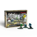 Tre bloatfly-figurer i grön och blå resin från Fallout Wasteland Warfare