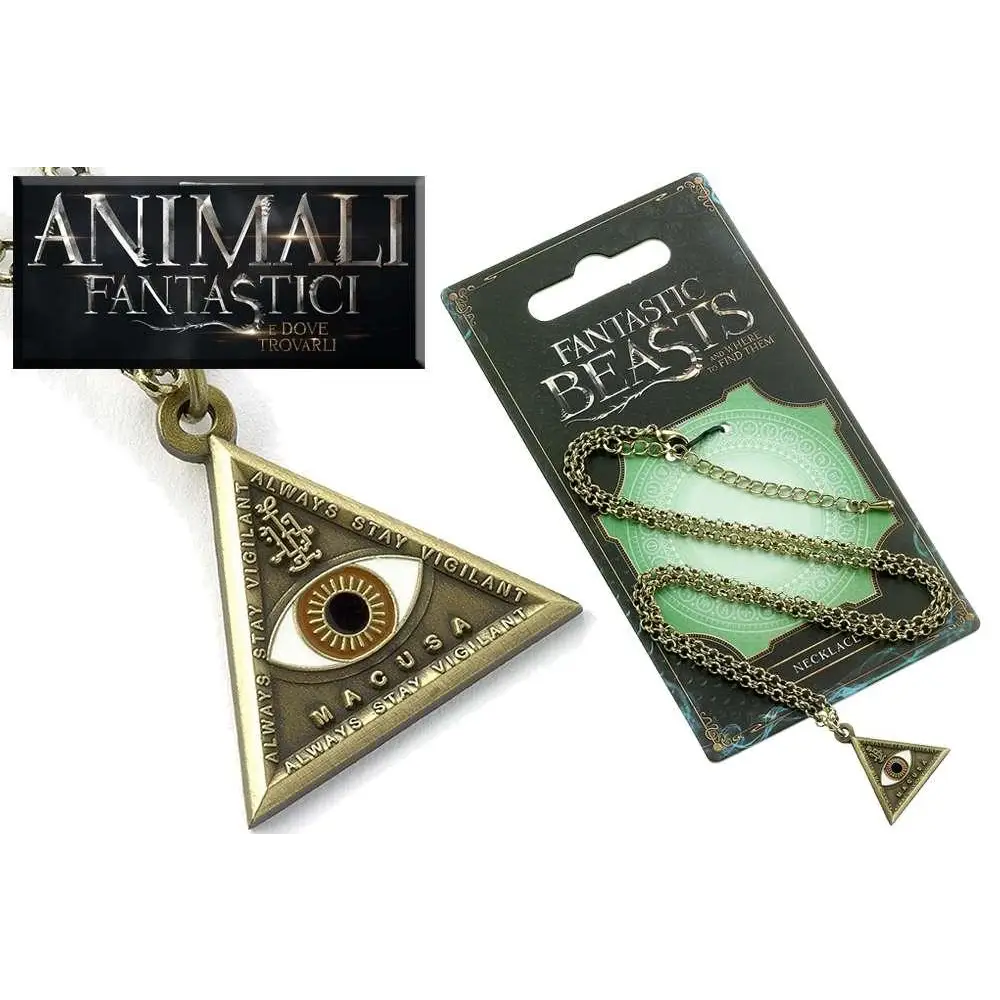 Bronsfärgat triangulärt ögahalsband Fantastiska Beasts med Vigilans-inskrift