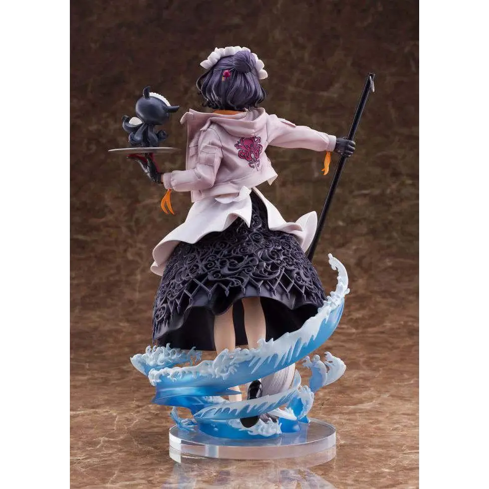 Fate/GO Katsushika Hokusai Festival-figur med rosa hoodtröja och svart spetskjol