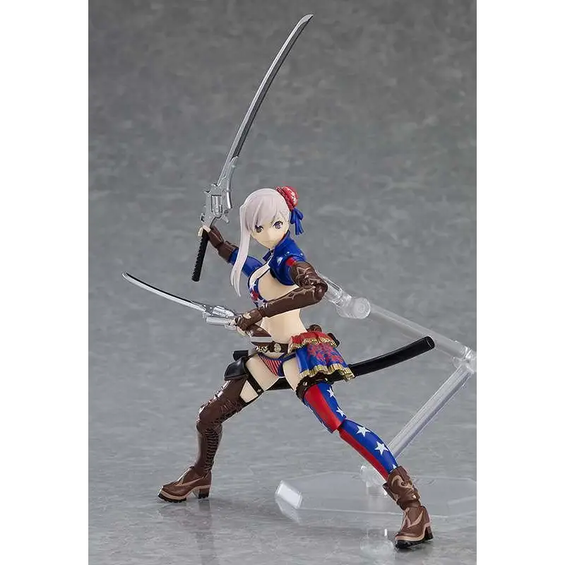 Fate/Grand Order Berserker Miyamoto Musashi figma-figur med silverhår och svärd