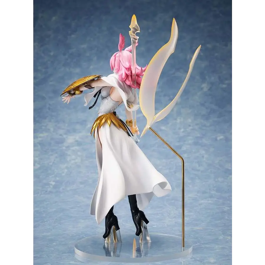 Fate/Grand Order Lancer Valkyrie Hildr 1/7 PVC-staty med rosa hår och gyllene spjut
