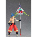 Figma Galo Thymos actionfigur från Promare med blå hår och stav