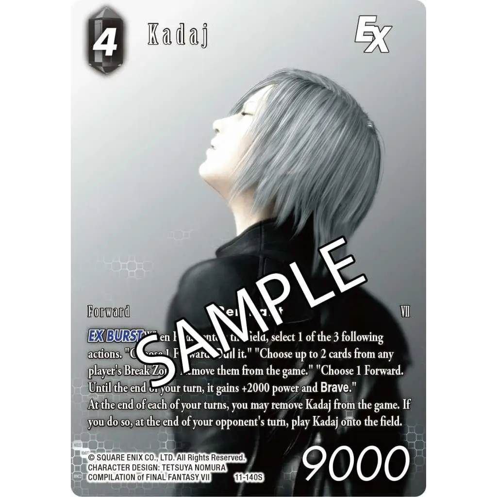 Svart läderjacka på Final Fantasy VII-karaktär med kort silverfärgat hår i Boss Deck