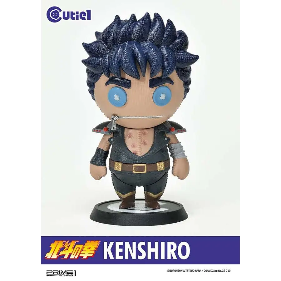 Blåhårig chibi-stil Kenshiro-figur från Fist of the North Star av Cutie
