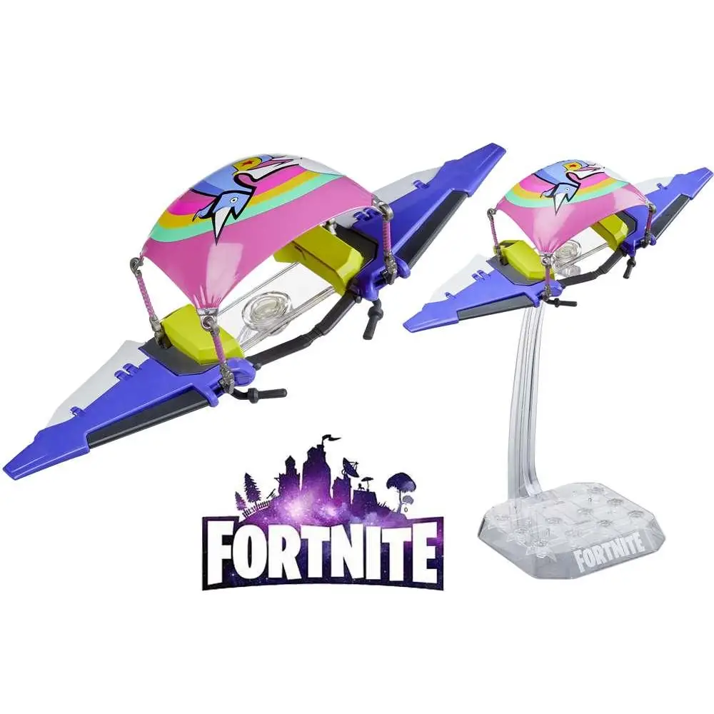 Fortnite Llamacorn Express glider-leksak i rosa och lila, 15 cm