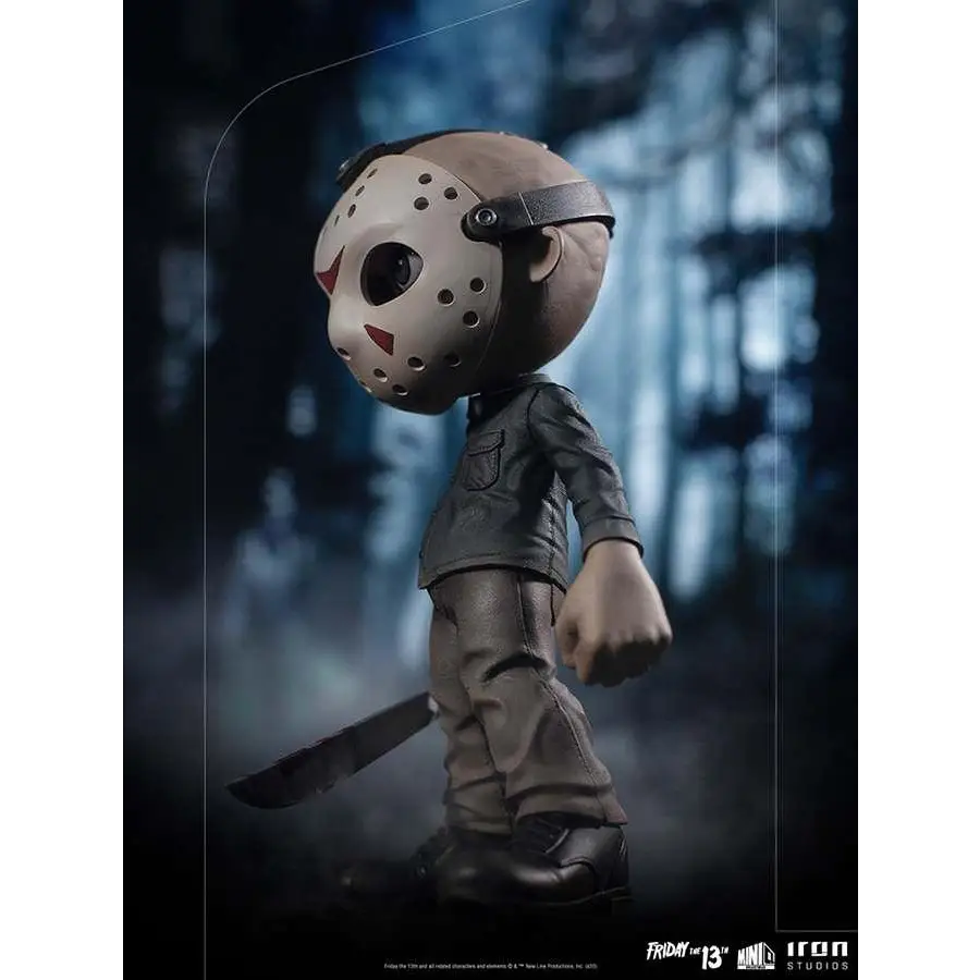 Chibi Jason Voorhees från Friday the 13th, beige mask, grå outfit