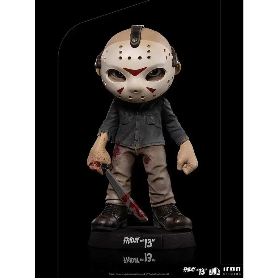 Chibi Jason Voorhees-figur från Friday the 13th med blodig machete