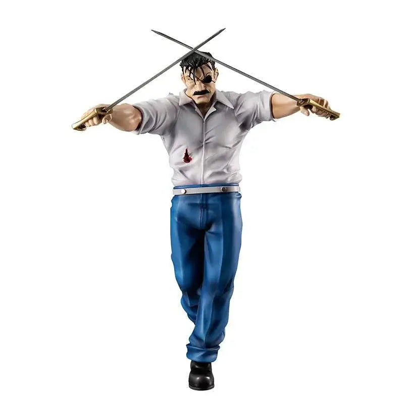 Fullmetal Alchemist Wrath G.E.M. statyett av muskulös man med ögonlapp